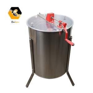 Factory Suppliers Directly Supply 4 Frame Food Grade Plastic / 304 Stainless Steel Manual Honey Extractor / Shake Honey Machine