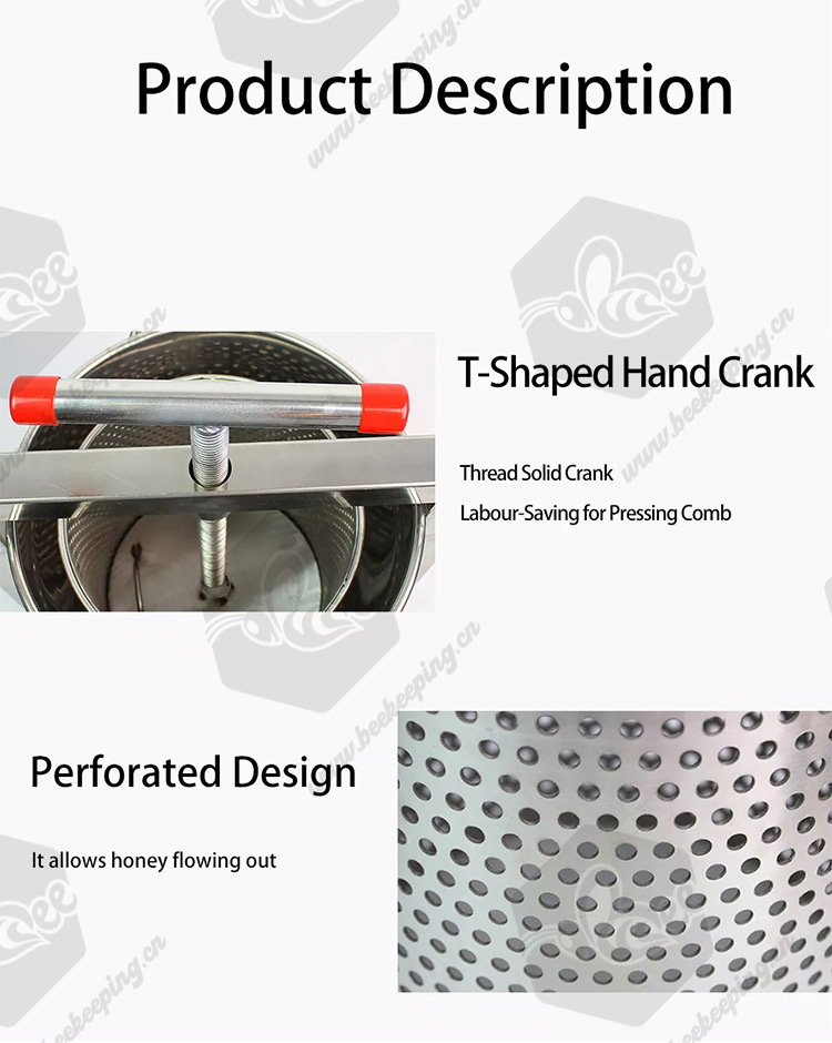 Manual Stainless Steel Iron Galvanized Bee Wax Press Machine