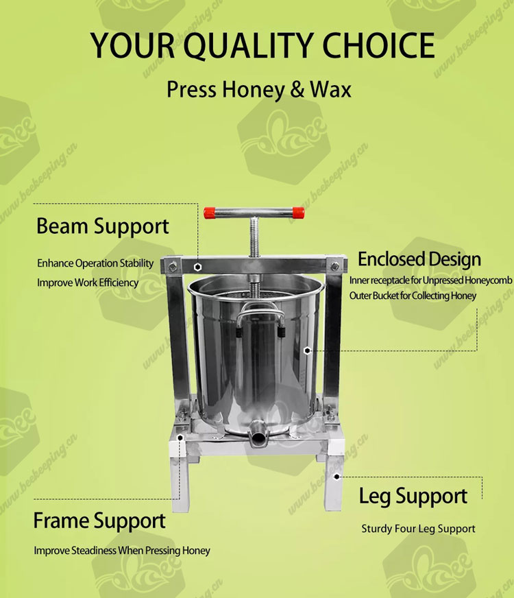 Manual Stainless Steel Iron Galvanized Bee Wax Press Machine