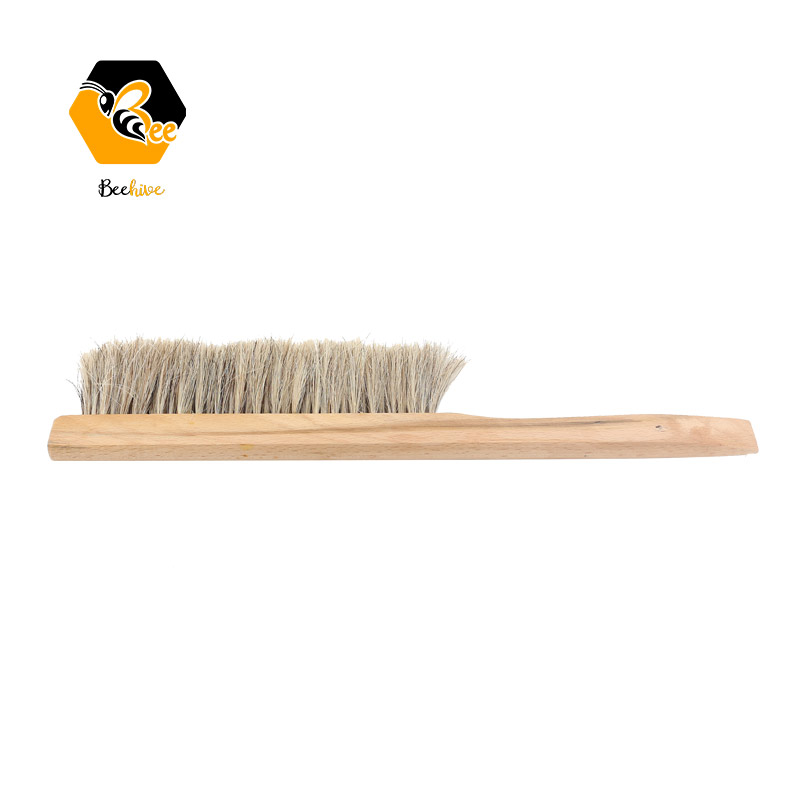 Beekeeping Tools Factory Directly Supply Single Double Row Natural Bristle Horse Hair Bristles Bee Sweep Bee Brush with Holder