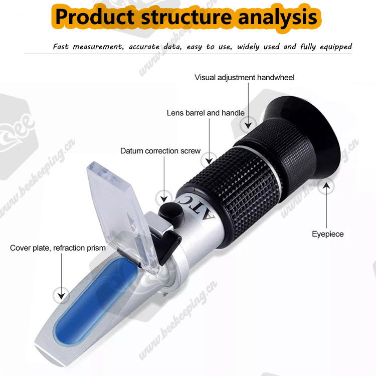 Wholesale Cheap Handheld Convenient Beekeeping Honey Refractometer for Sale