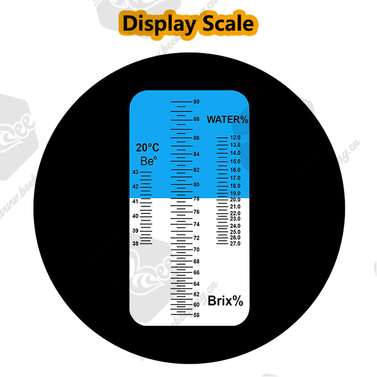 Wholesale Cheap Handheld Convenient Testing Sugar Brix Equipments 58-90%Brix Specific Beekeeping Honey Refractometer