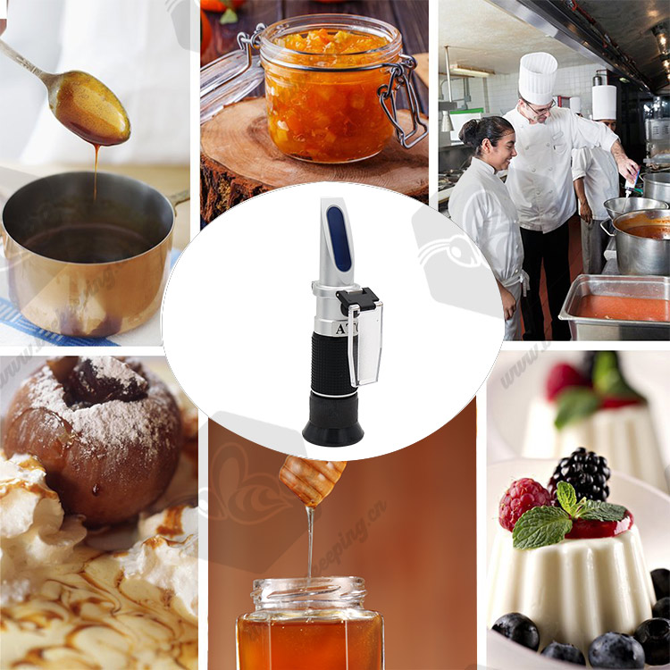 Wholesale Cheap Handheld Convenient Testing Sugar Brix Equipments 58-90%Brix Specific Beekeeping Honey Refractometer