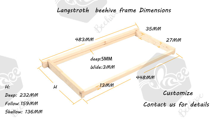 langstroth wooden beehive frame for sale