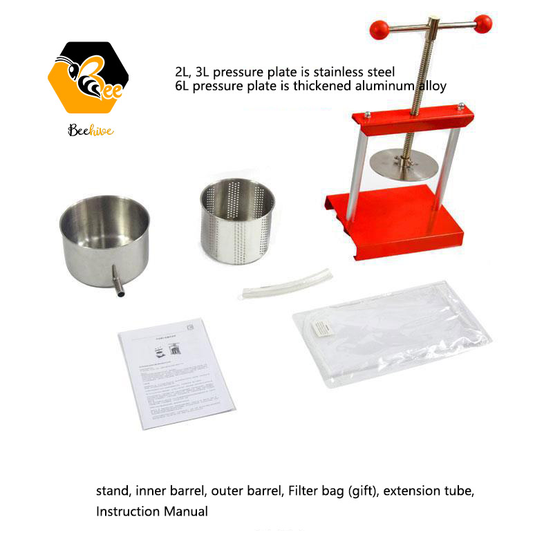 Factory Supply Manual Stainless Steel Fruit Juice Press Juicer Extractor Machine Apple Cider Maker Honey Press Machine