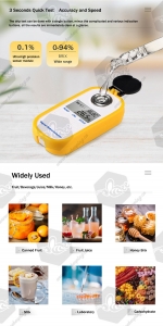 0-94% Digital Display Refractometer Brix Scale Honey Sugar Content Sugar Food Sweetness Refractometer for Oil Testing