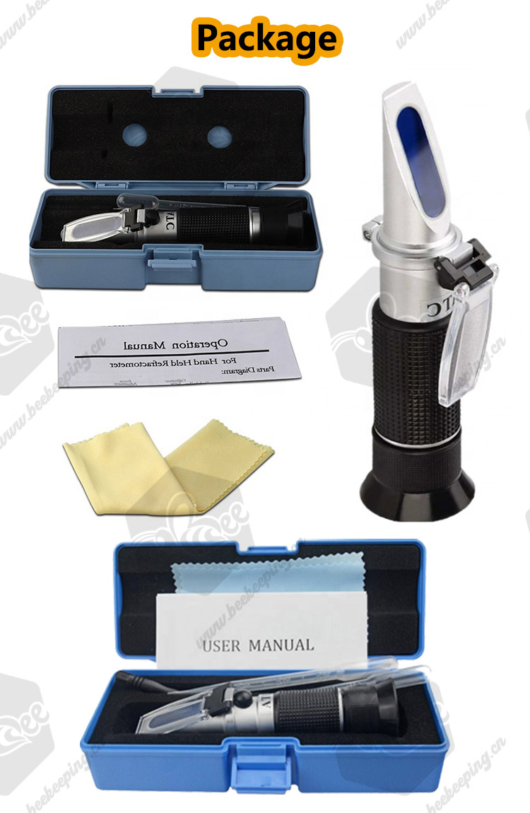 Wholesale Cheap Handheld Convenient Testing Sugar Brix Equipments 58-90%Brix Specific Beekeeping Honey Refractometer