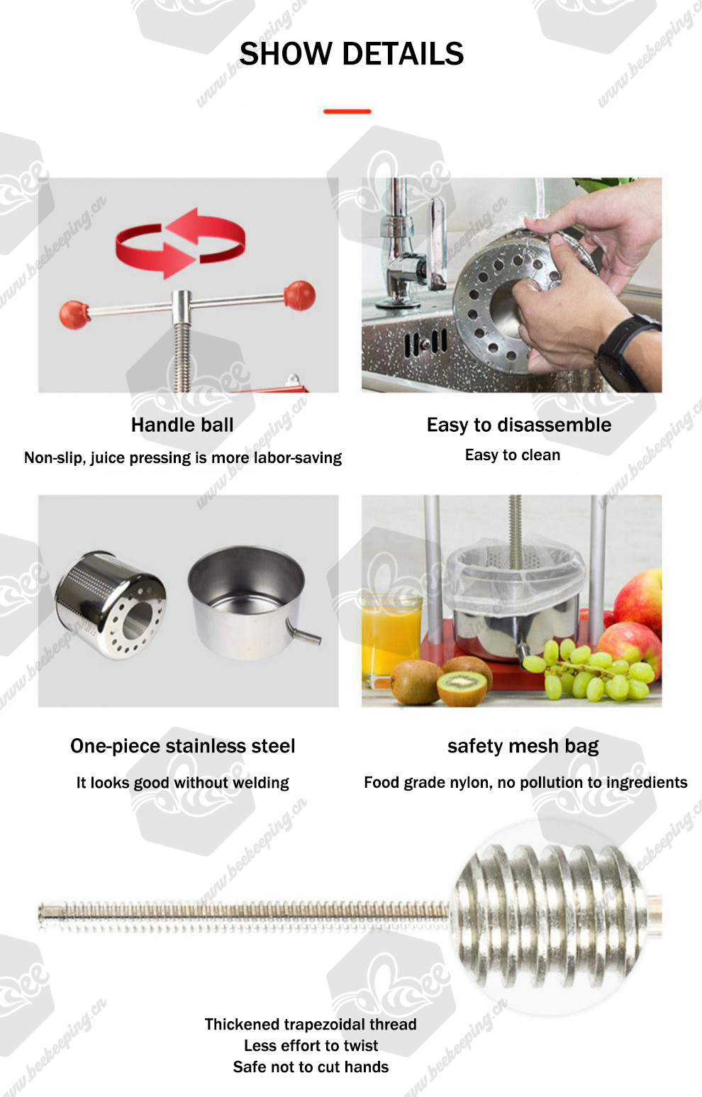 Factory Supply Manual Stainless Steel Fruit Juice Press
