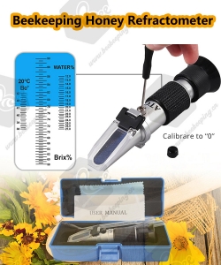 1 Wholesale Cheap Handheld Convenient Testing Sugar Brix Equipments 58-90%Brix Specific Beekeeping Honey Refractometer