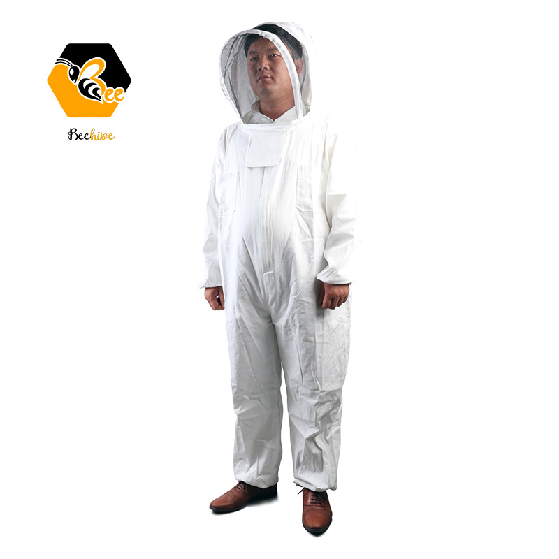 Factory Supplies Pure Cotton Coverall hooded Beekeeping Suit Protection Clothing Ventilated Fencing Veil Bee Suit Jacket