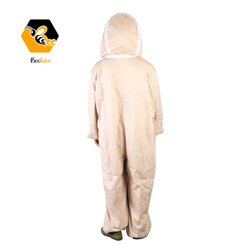 Factory Supplies Pure Cotton Coverall hooded Beekeeping Suit Protection Clothing Ventilated Fencing Veil Bee Suit Jacket