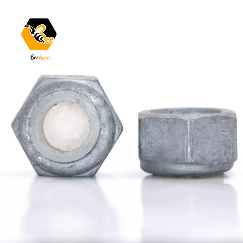 Factory Large Inventory Hot Dip Galvanized Anti-theft Lock Hex Nuts