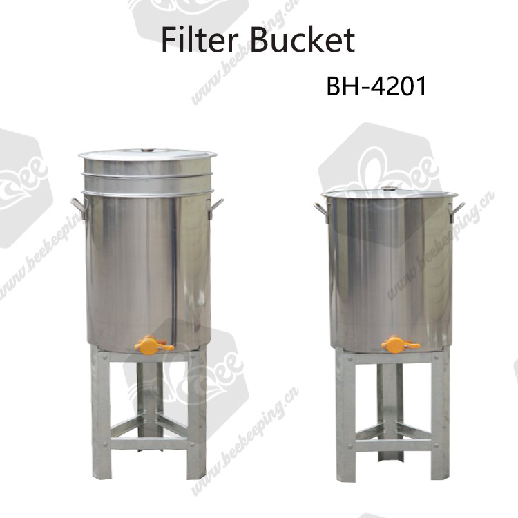 50L / 100L / 150L / 300L Stainless Steel Strainer Filter Bucket Barrel Drums with Strainer Flow Honey Mouth Base Rack