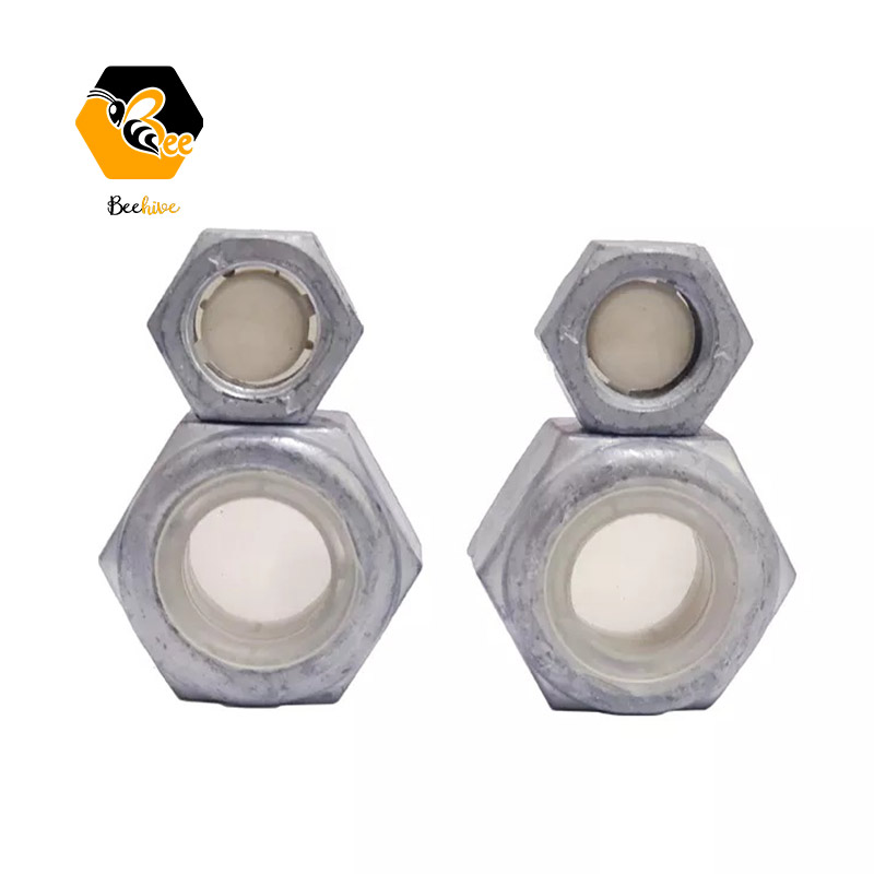 Factory Large Inventory Hot Dip Galvanized Anti-theft Lock Hex Nuts