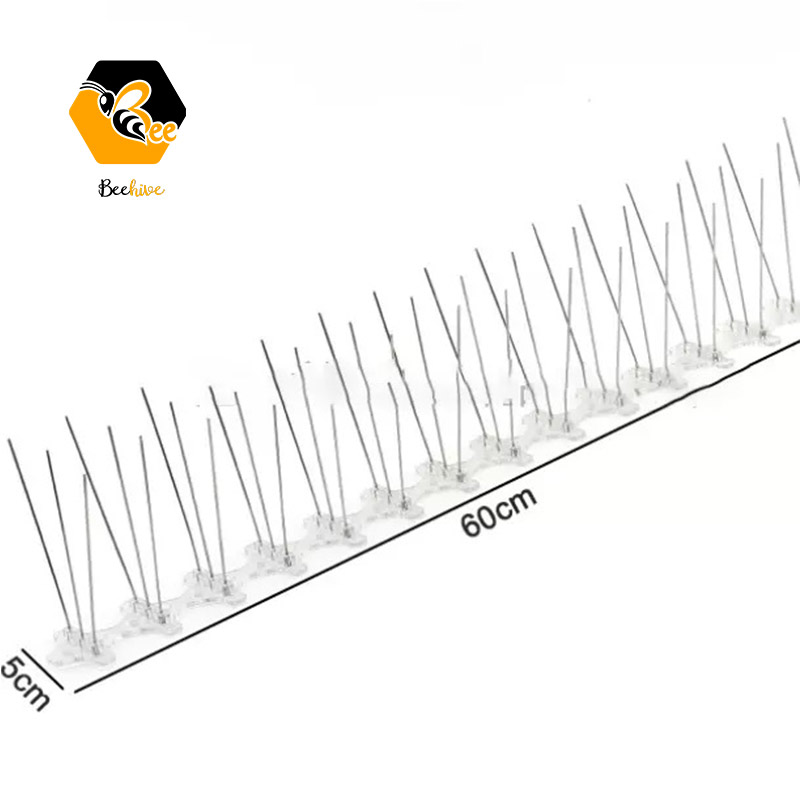 Outdoor Anti-Aging Plastic Base 304 Stainless Steel Fence Window Bird Nail Anti-Theft and Anti Bird Thorn