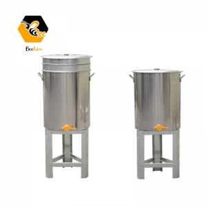 1 50L / 100L / 150L / 300L Stainless Steel Strainer Filter Bucket Barrel Drums with Strainer Flow Honey Mouth Base Rack
